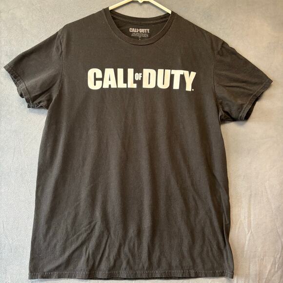 Call of Duty Gaming Shirt Mens Large CoD Logo Activision Shooter Blockcore Dark - Picture 1 of 4